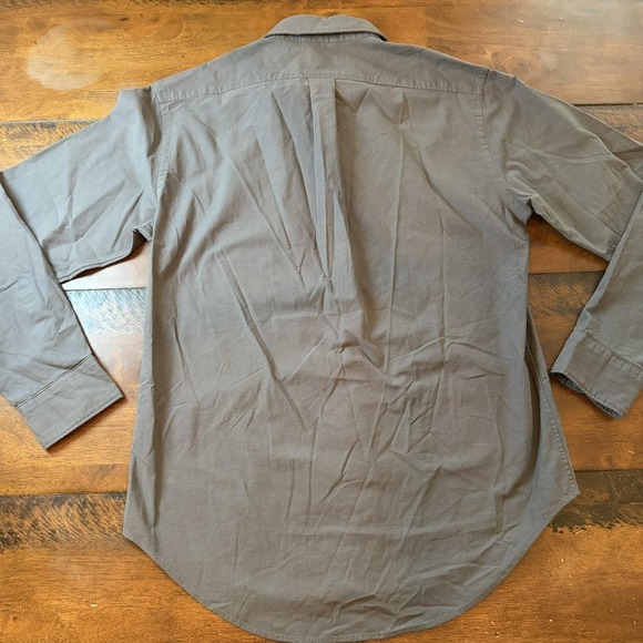 Quince Shirt Mens Medium Gray Solid Long Sleeve Button Up Stretch Casual Work - Picture 7 of 9